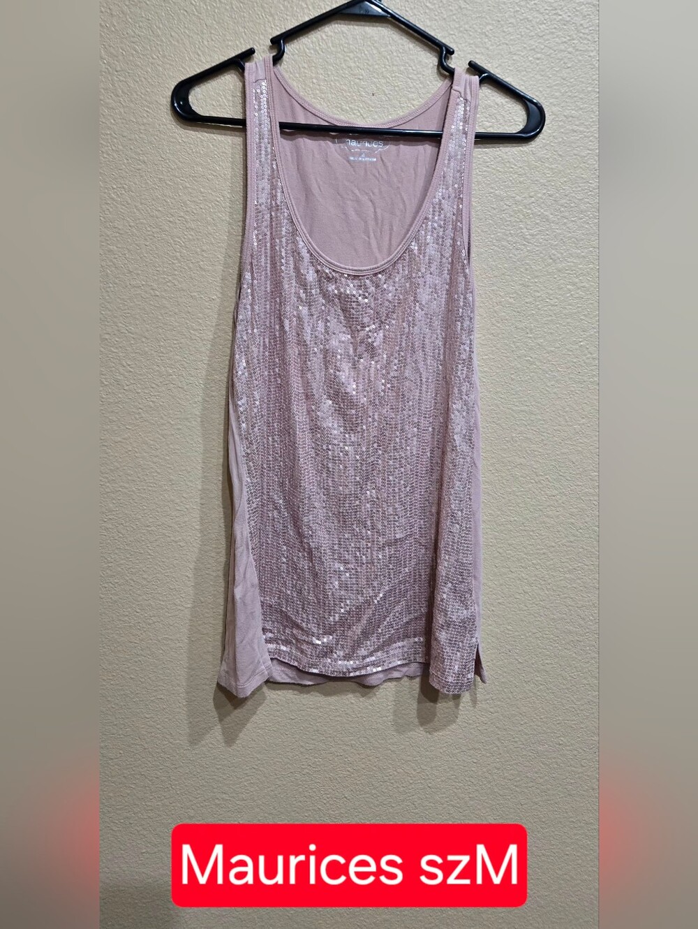 Maurices Pink Sequin Tank Top